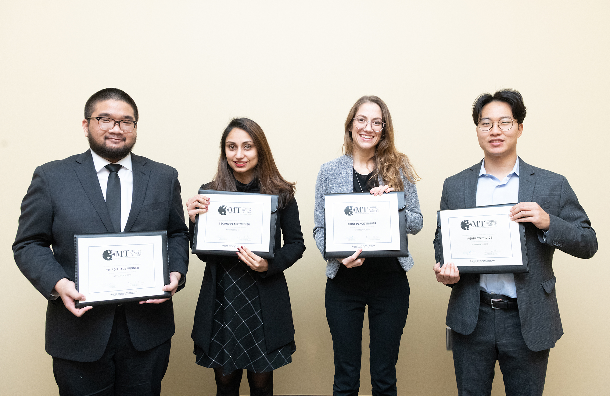 From left to right: Suttipong Suttapitugsakul, Smruthi Karthikeyan, Paola Zanella, and Jeongwon Kim